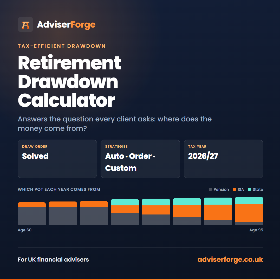 Retirement Drawdown Calculator — AdviserForge